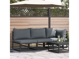 Vidaxl 3 Unid. Móveis Para Exterior Metal Preto E Anthracite