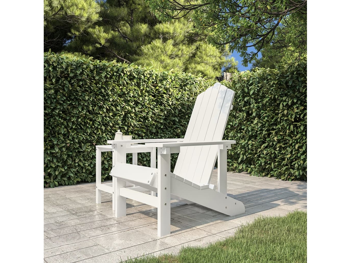 Vidaxl Cadeira De Jardim Adirondack Pead Branco