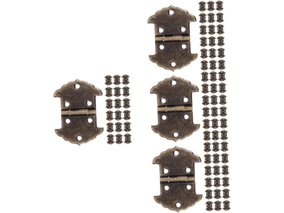 Conjunto De 4 Dobradiças De Substituição Para Armários De Madeira E Metal (20 Unidades)
