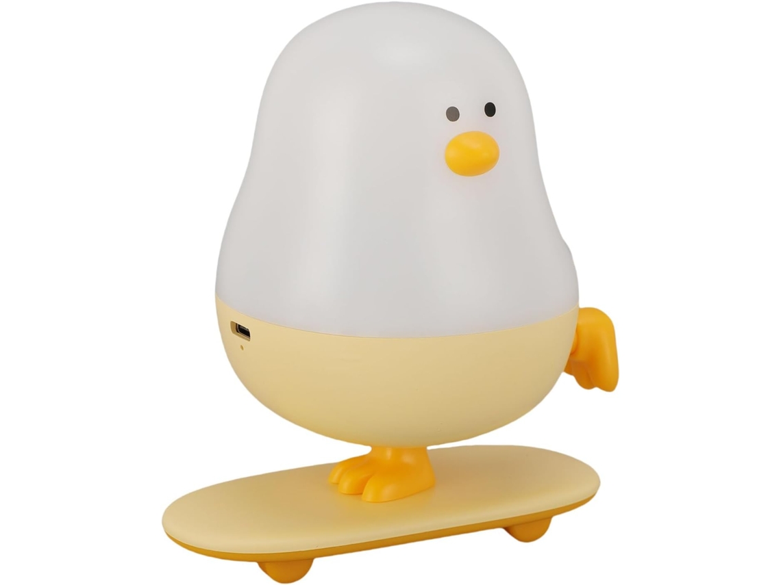 Luminária Noturna Galinha Skateboard , Abajur De Cabeceira Em Abs Com