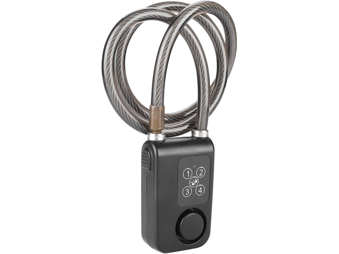 Cadeado De Bicicleta Com Alarme Inteligente De 110db, Com Combinação De 4 Dígitos E 256 Combinações