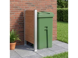 Vidaxl Cerca Para Caçamba De Lixo Castanho 85 X 12 X 115 Cm