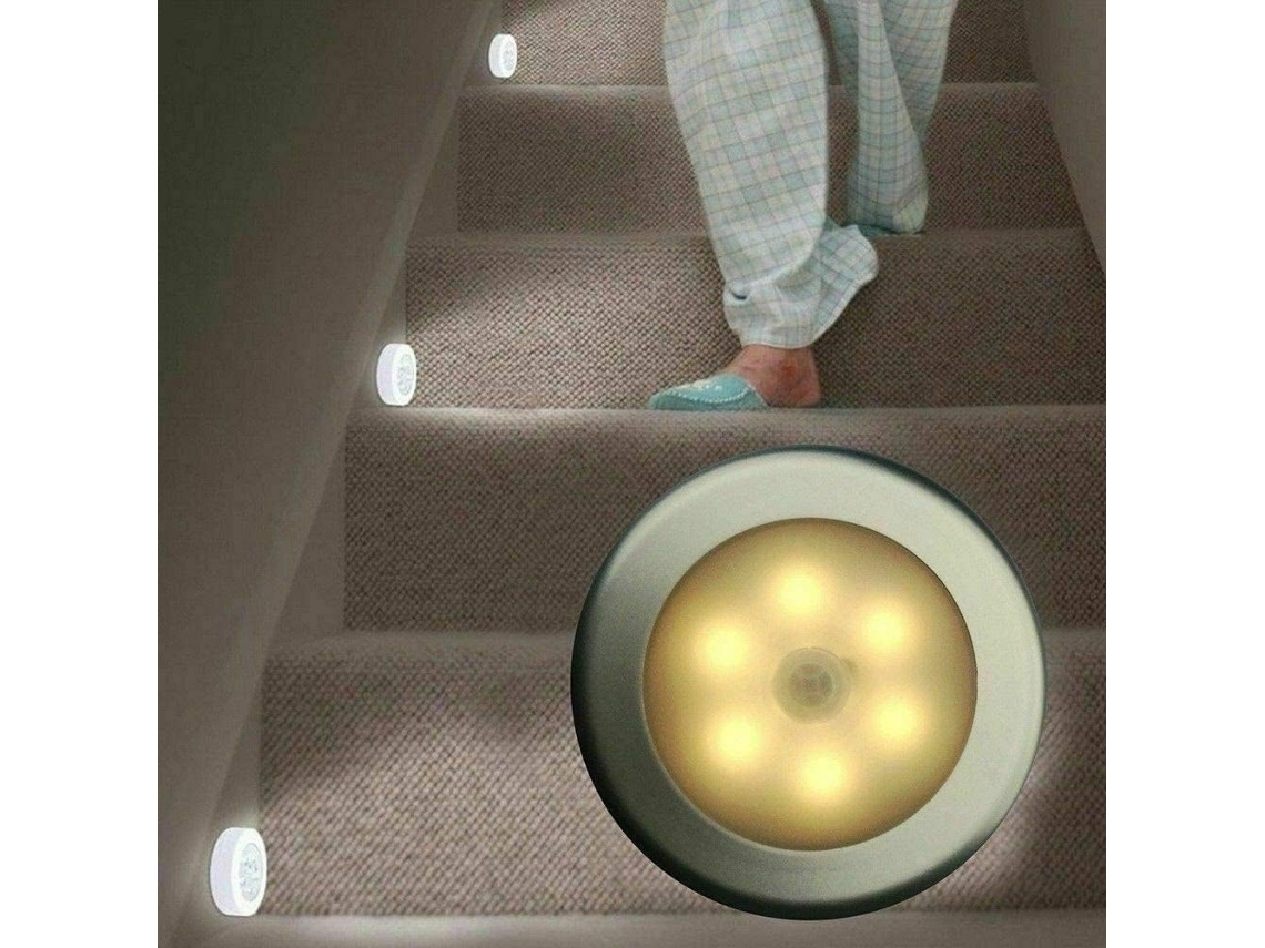 Luminária de Parede Sem Fio com Sensor de Movimento e 6 Leds para Armário BRILVIBERA