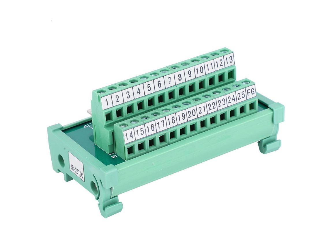 Conector De Cabo De Bloco Terminal Módulo Plc Db25p 35mm Rail Din Suministros Eléctricos