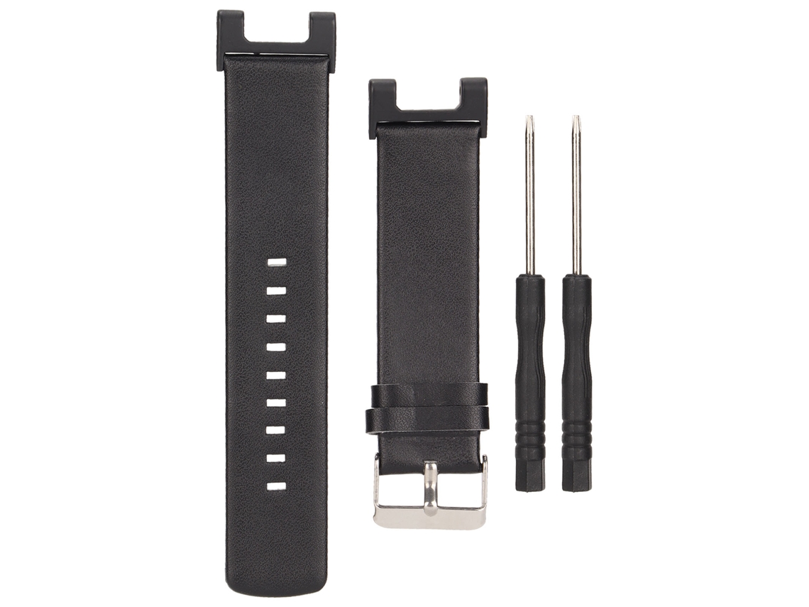 Mali cinto de Relógio de Couro Duplo Lado para Amazfit T Rex Pro Smartwatch Substituição Preto