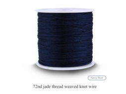 Cordão de Nó Chinês Náilon 100m X 0.8mm para Macramé, Costura e Decoração em Azul Escuro | S/MARCA