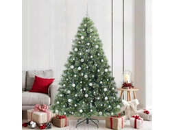 Vidaxl Árvore De Natal Artificial Com 300 Leds Verde 210 Cm Pe E Pvc
