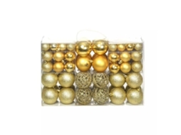 Conjunto de Bolas de Natal 100 Unidades 6 Cm Ouro Plástico, Ergonômico, Uso Diário STELASPLEN