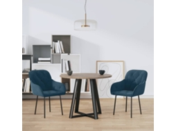 Vidaxl Cadeiras De Jantar 2 Pcs Veludo Azul