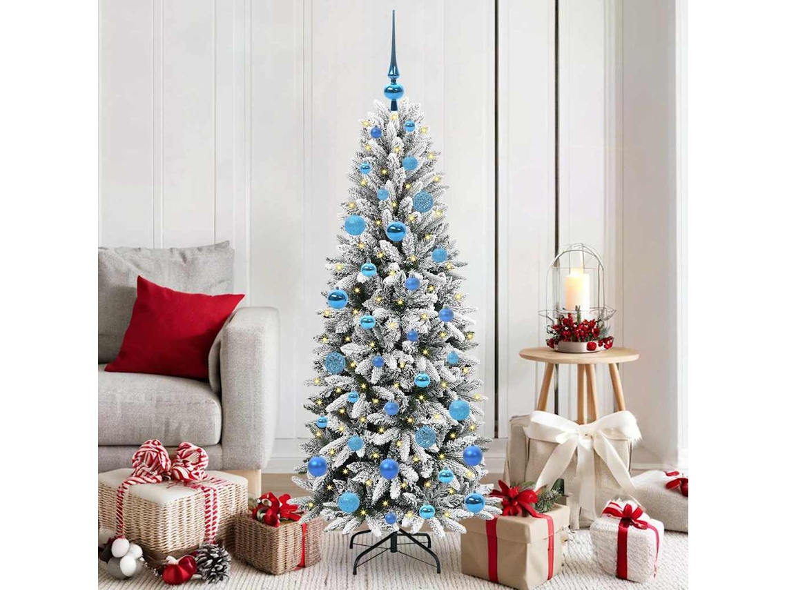 Vidaxl Árvore De Natal Artificial Com 150 Leds Branco 150 Cm