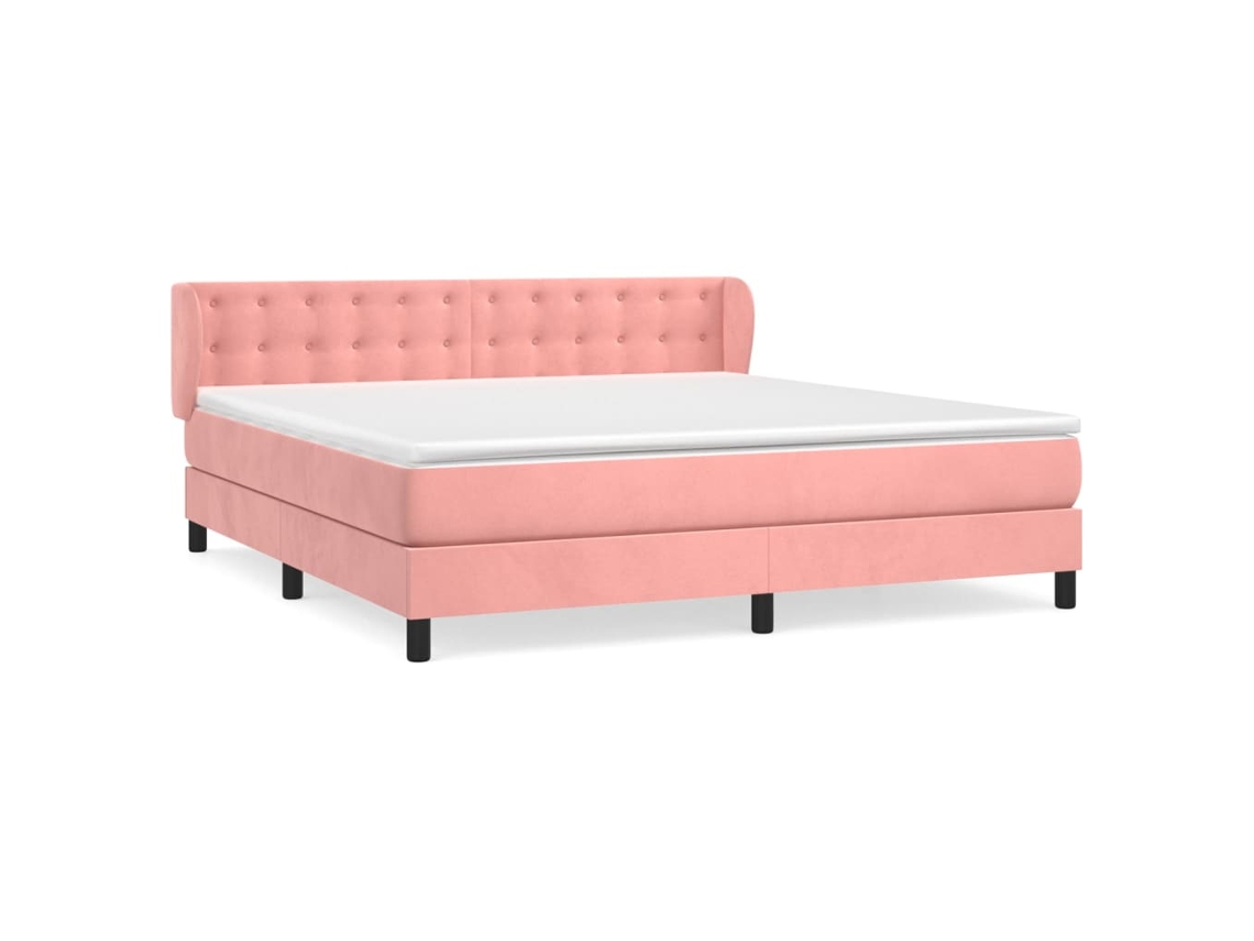 Box Spring Bed, Box Spring Beds Vidaxl Cor-de-rosa Veludo (180 X 200 Cm)