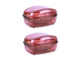 2026-set De 2 Caixas De Sabão De Plástico Transparente, Tamanho Grande, Vermelho, Para Casa E Cozinha
