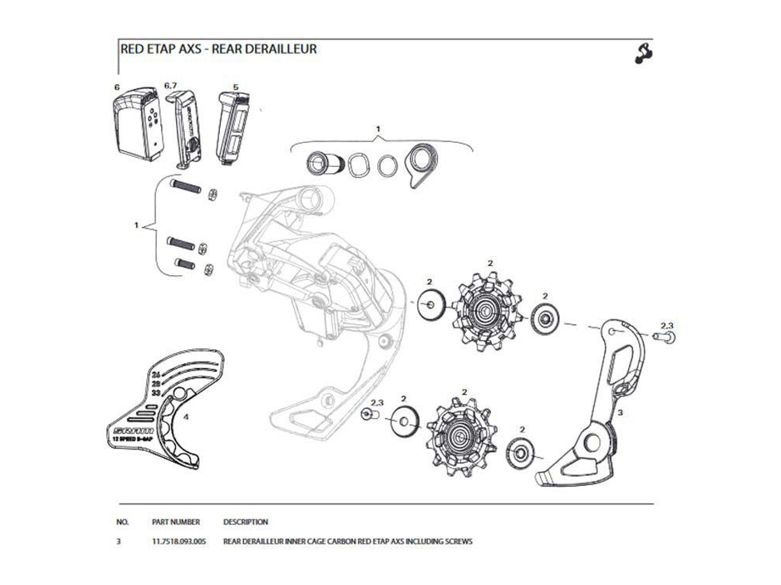 Sram Inner Cage Screws For Red Etap Axs