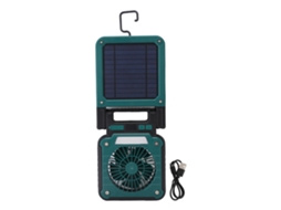 Laxiscreed Ventilador Portátil Solar Para Acampamento Com Led E Bateria Recarregável