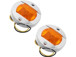 Luzes Led De Plástico Prateado, Design À Prova D'água, 2 Parafusos De Montagem Para Reboque.
