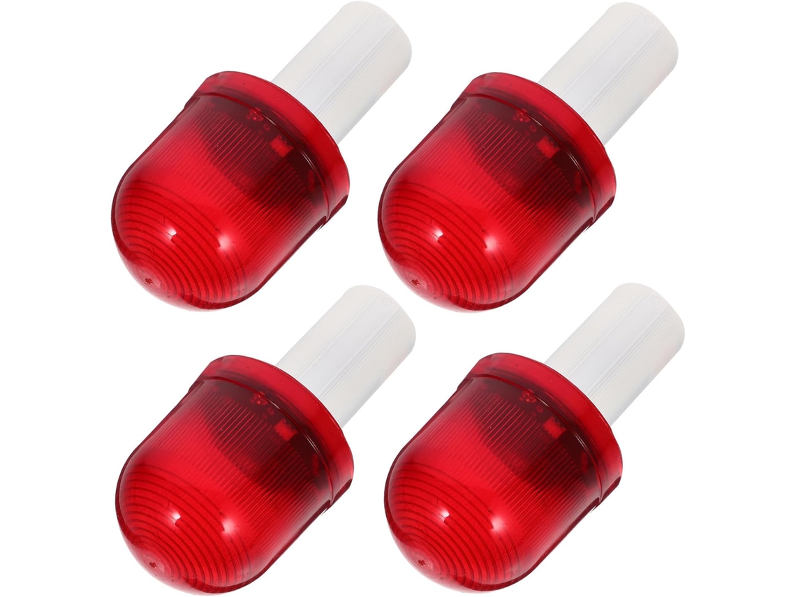 Doitool Conjunto De 4 Cones Trânsito Vermelhos Piscantes Em Pp Para Uso Externo Situações Emergência E Estacionamento