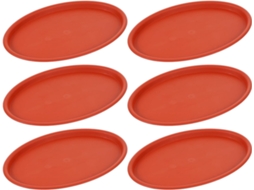 Pratos Ovais Inoomp para Vasos de Flores, Adequados para Uso Interno e para Replantio de Plantas, Protegendo as da CHABERLU