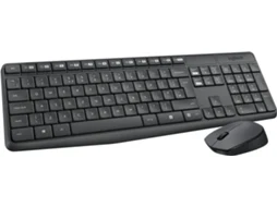Teclado + Rato LOGITECH MK235 (Wireless - Ótico - Teclado Numérico)