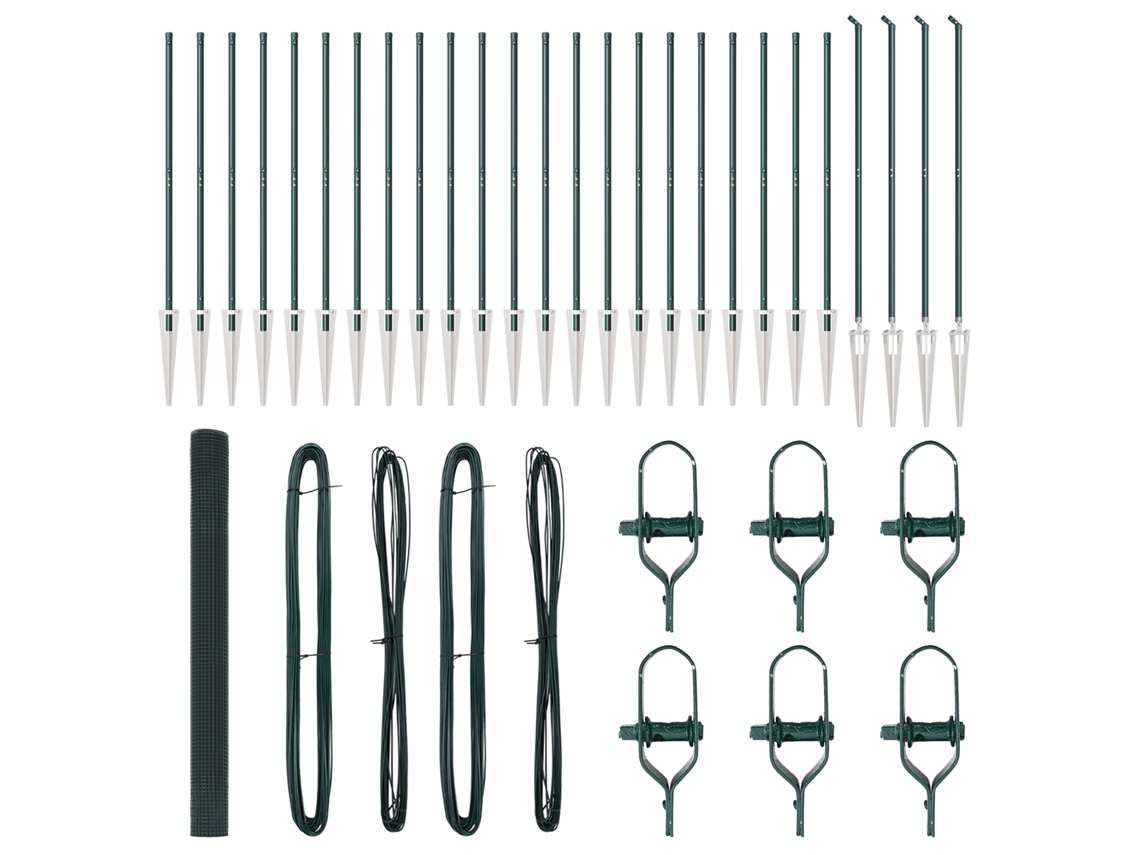 Conjunto 1 Painéis De Cerca Vidaxl Verde Aço (50 X 1,5 M)