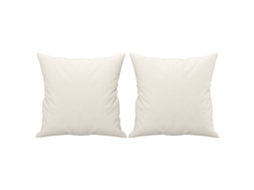Throw Pillow, Throw Pillows Vidaxl Creme Couro Artificial (n/a)