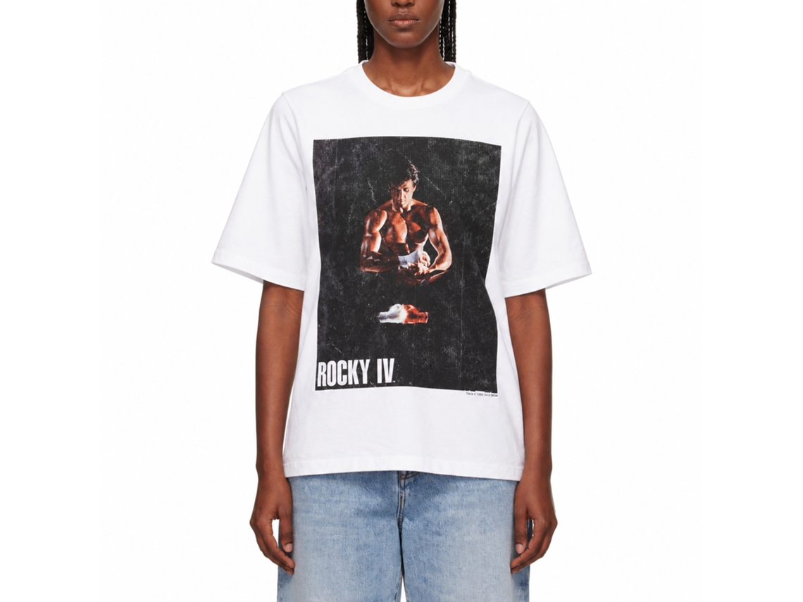 Rockinstone Rocky Movie Binded White White Adult T-shirt Size:xxl