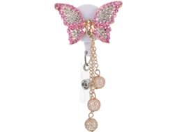 Porta-bebê Homoyoyo Nurse Crachá com clipe, design de borboleta com strass e liga metálica, fácil de transportar e