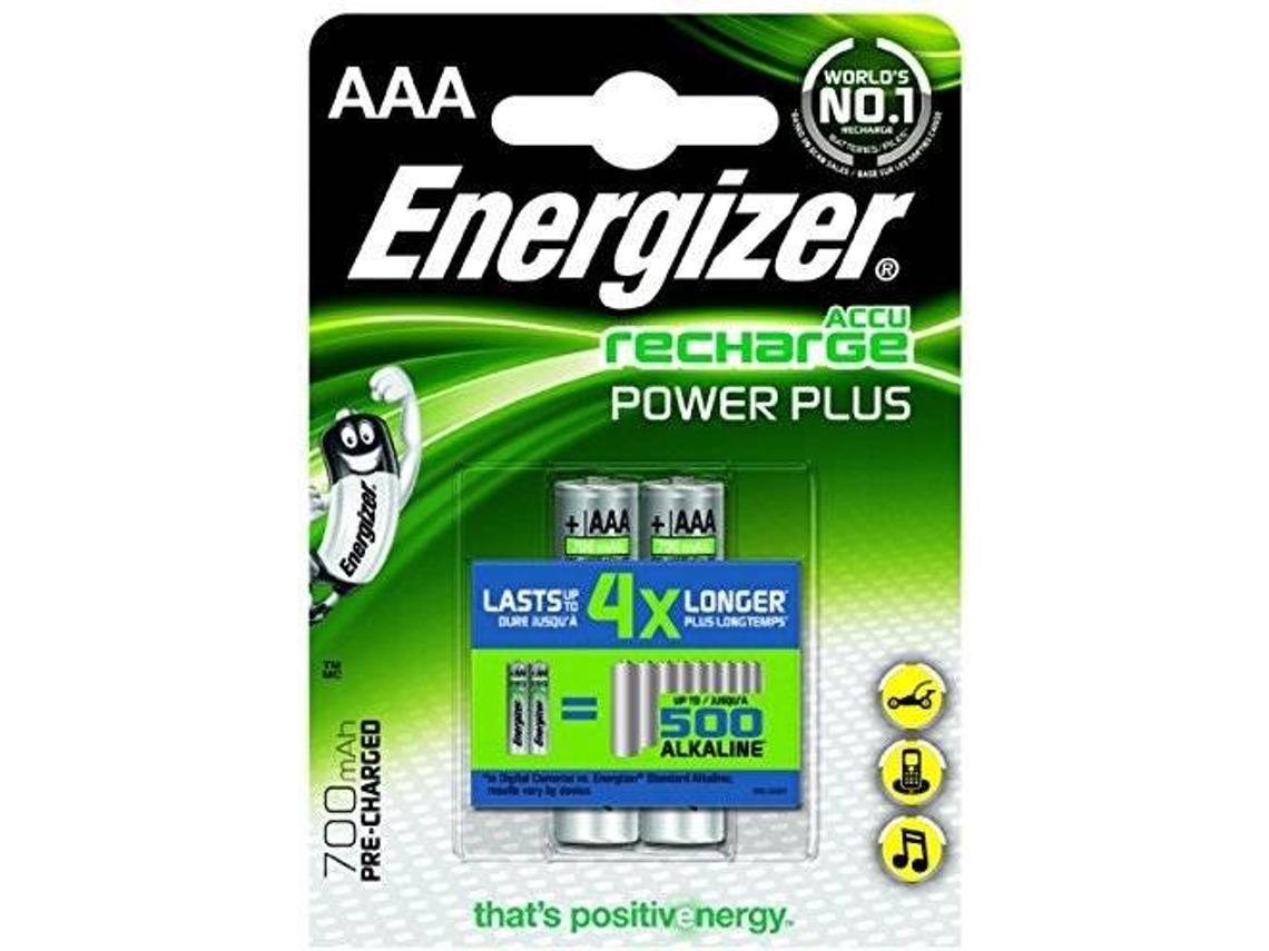 Pilhas Recarregáveis ENERGIZER HR03 700mAh AAA (2 unidades)