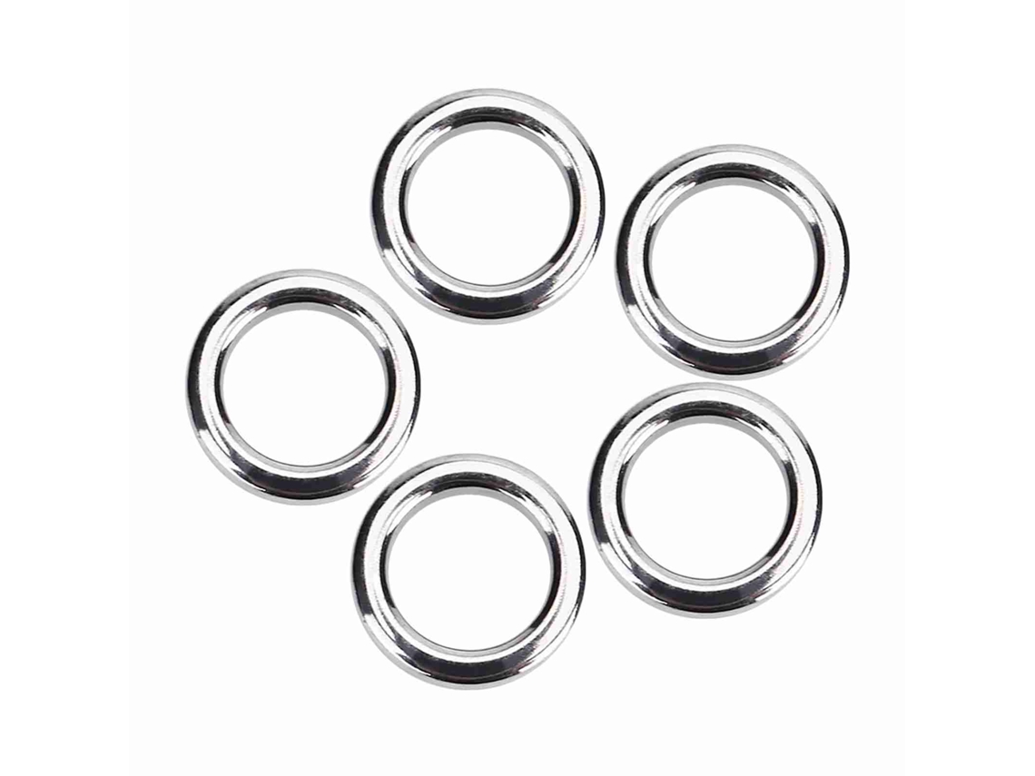 50 Anéis de Pesca Aço Inox Conector S