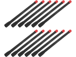 Pacote Com 20 Extensores De Válvula De Pneu 150mm Pretos, Tubo De Extensão De Plástico