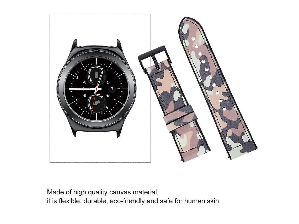 Pulseira Para Smartwatch 22mm Camuflada Rosa