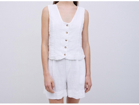 Colete De Mulher Yerse Completo Linho Branco (s)