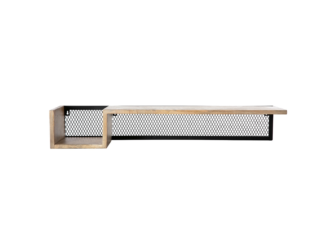 Prateleira de parede industrial Mango Y Metal Rack de 90 cm MILIBOO