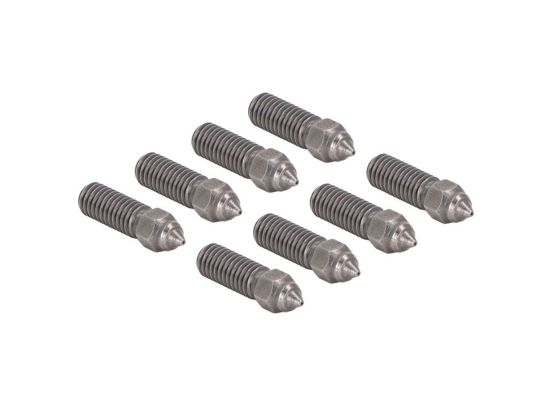 8 Peças De Bicos De Aço Temperado 0.4mm De Alto Fluxo Para Impressora 3d Kobra E Sovol Sv06 Plus