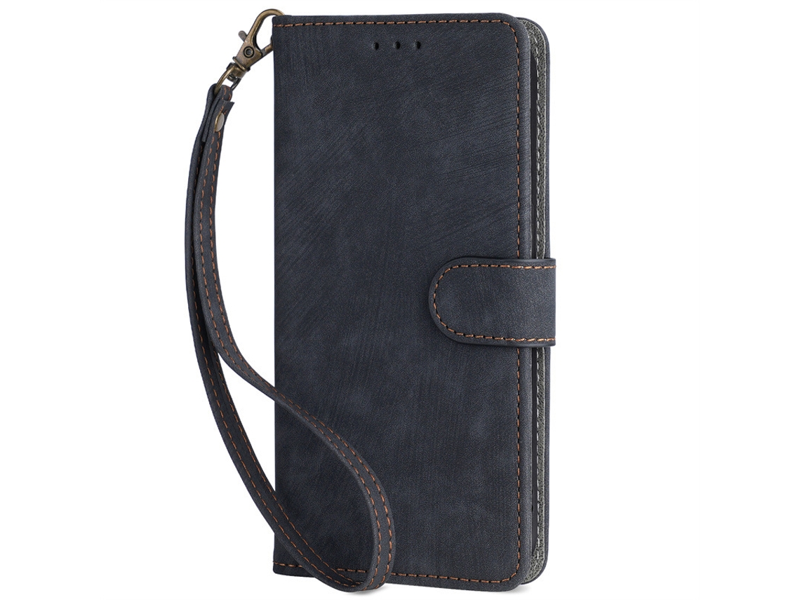 Capa Protetora Fliphone Para Celularpreto Com Cordão - Oppo A6 4g