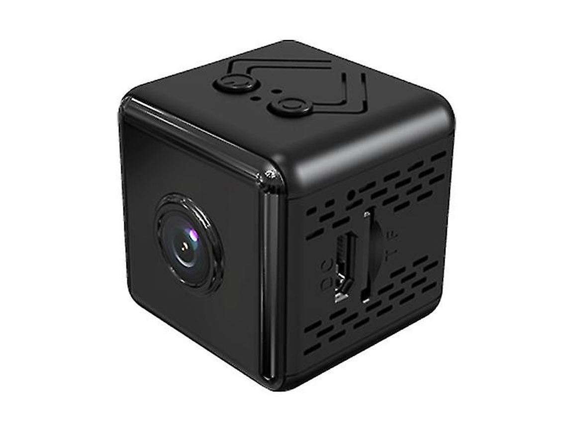 Mini câmera WiFi sem fio HD 4K 1080P com DVR, visão noturna e detecção de movimento (preta)