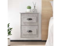 Vidaxl Mesa De Cabeceira De Parede 41,5x36x53 Cm Cinzento Cimento