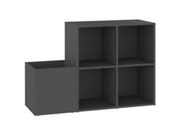 Hall Shoe Cabinet, Hall Shoe Cabinets Vidaxl Cinzeto Madeira Processada (n/a)
