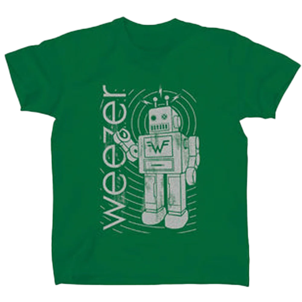 Weezer Vintage Robot T-shirt Unisex Rockinstone Size:l