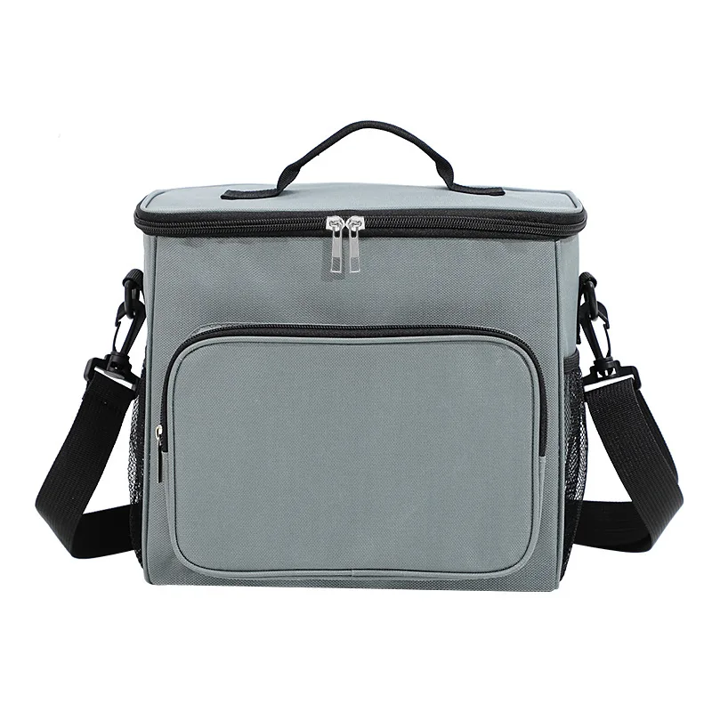 Bolsa Térmica Grande em Tecido Oxford Grosso, À Prova de Vazamentos, Ideal para Levar Alimentos. MDUG (cinza)