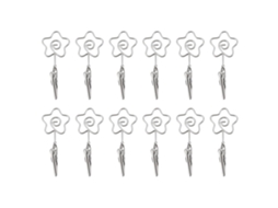12 Pcs Pinza Memo de Doble Cabeza Clip de Metal para Fotos Floral Porta Tarjetas Clamp de Alambre para Exibir Fotos