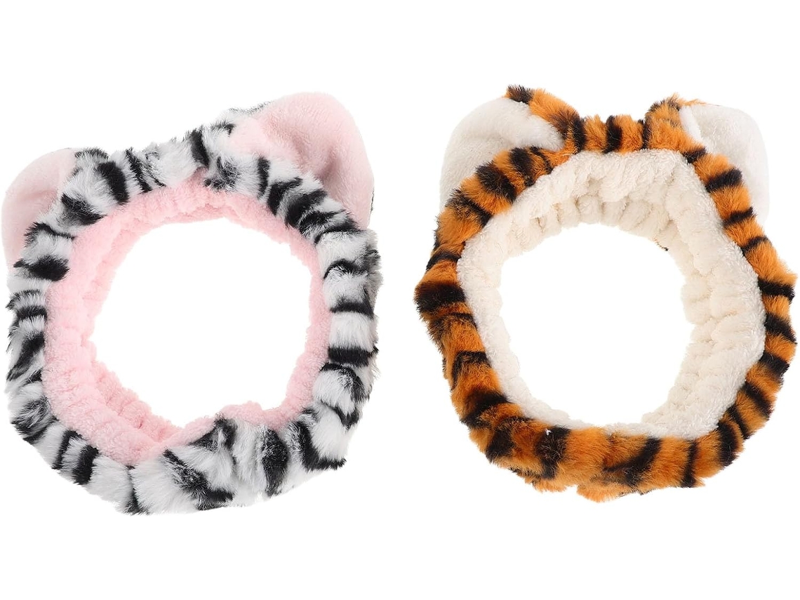 Conjunto de 2 Faixas de Cabelo Elásticas e Sólidas Para Spa, Confortáveis E Confortáveis.