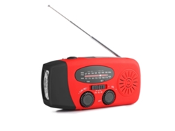 Rádio Solar Portátil, Am/fm/autoalimentado com Manivela, Meteorológico com Dínamo AQUAFORGE
