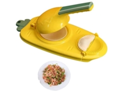 NOVO 2 EM 1 PRESSÃO DO MOLDE DE DUMPLING 2 em 1 Bolinho de Massa Bolinho Fazendo Ferramenta Amarelo YWEI