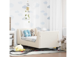 Vidaxl Estrutura De Cama Para Criança Com Cabeceira Creme 70 X 140 Cm