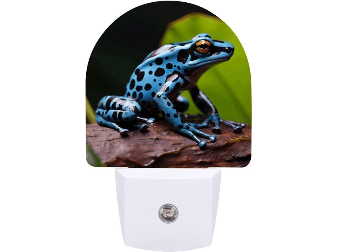 Luminária De Parede Quarto, Banheiro, Corredor, Luz Noturna, Com Design Sapo Flecha, Cor Azul, Com Sensor De Luz