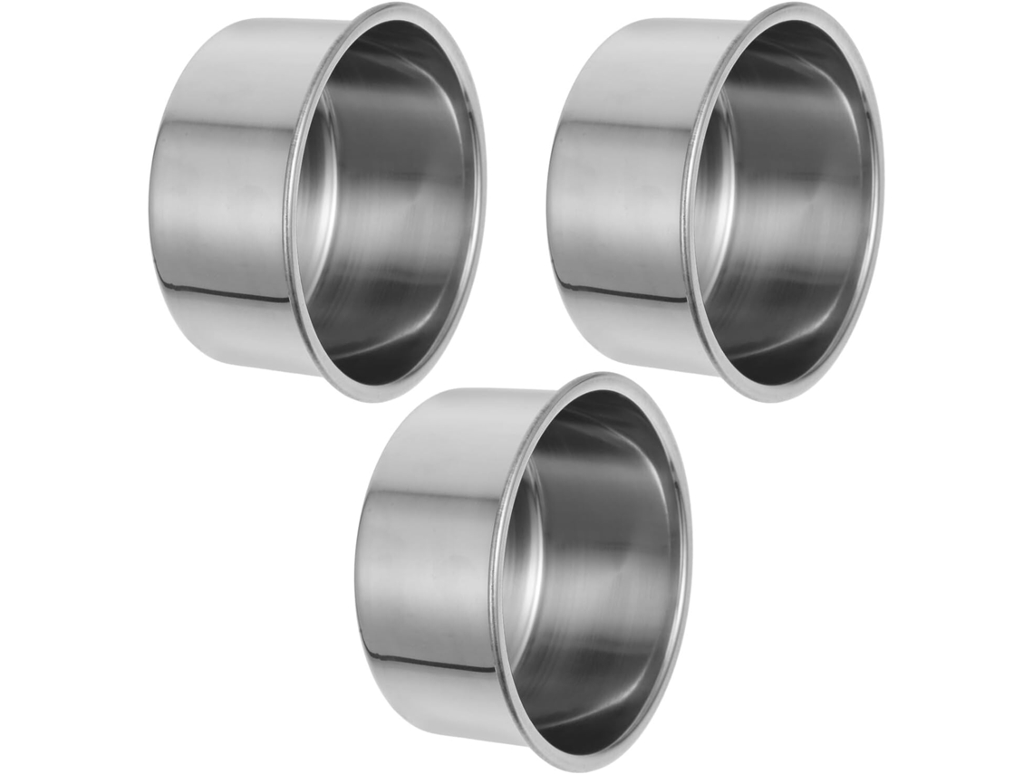 Conjunto de 3 formas redondas de aço inoxidável de 10 cm (4 Polegadas)