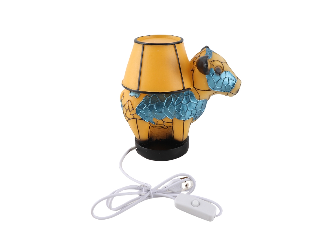 Lâmpada De Mesa Vaca Laxiscreed Em Resina Com Design Cartoon Encantador