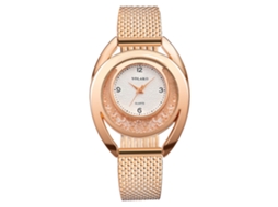 Relógio de Pulso Feminino Simples Yolako com Pulseira de Plástico e Movimento de Quartzo Preto