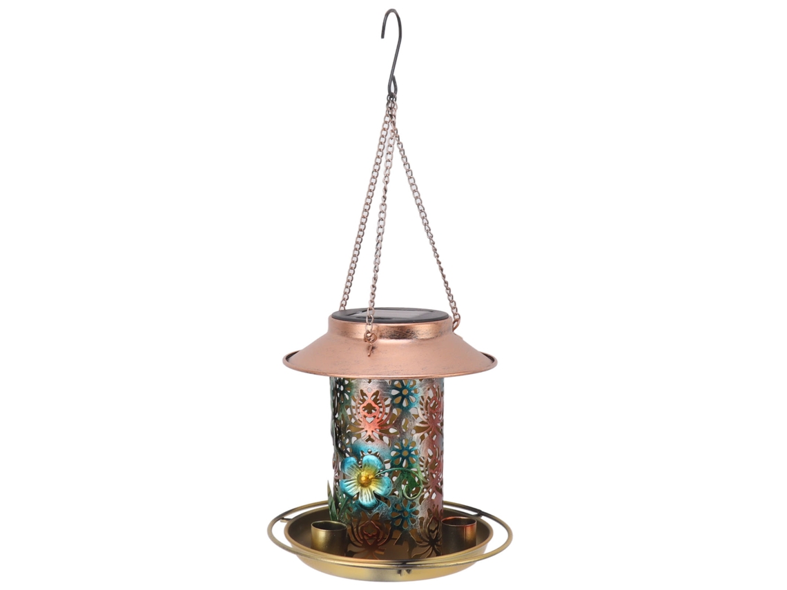 Comedouro Solar Para Pássaros Externo Suspenso Design Oco Elegante