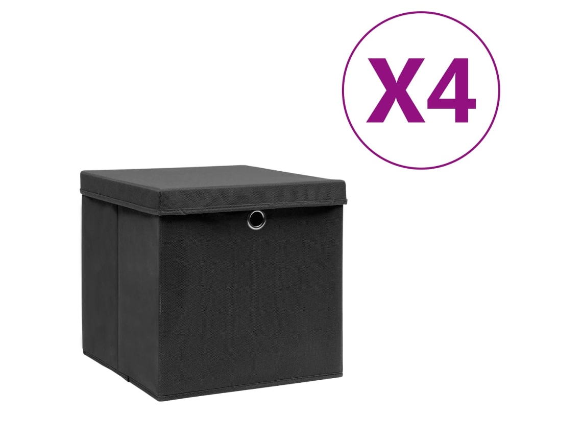 Storage Box, Storage Boxes Vidaxl Preto Tecido (n/a)